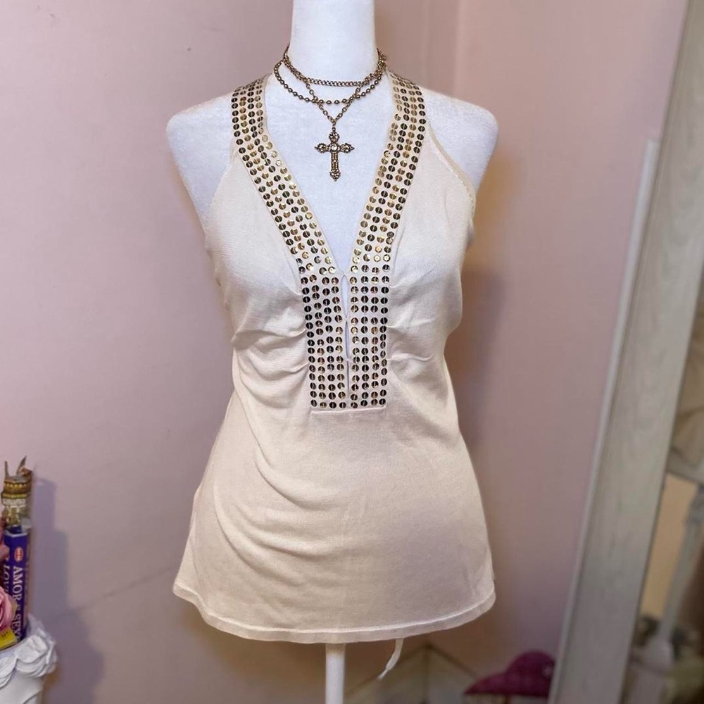 BEBE halter neck top